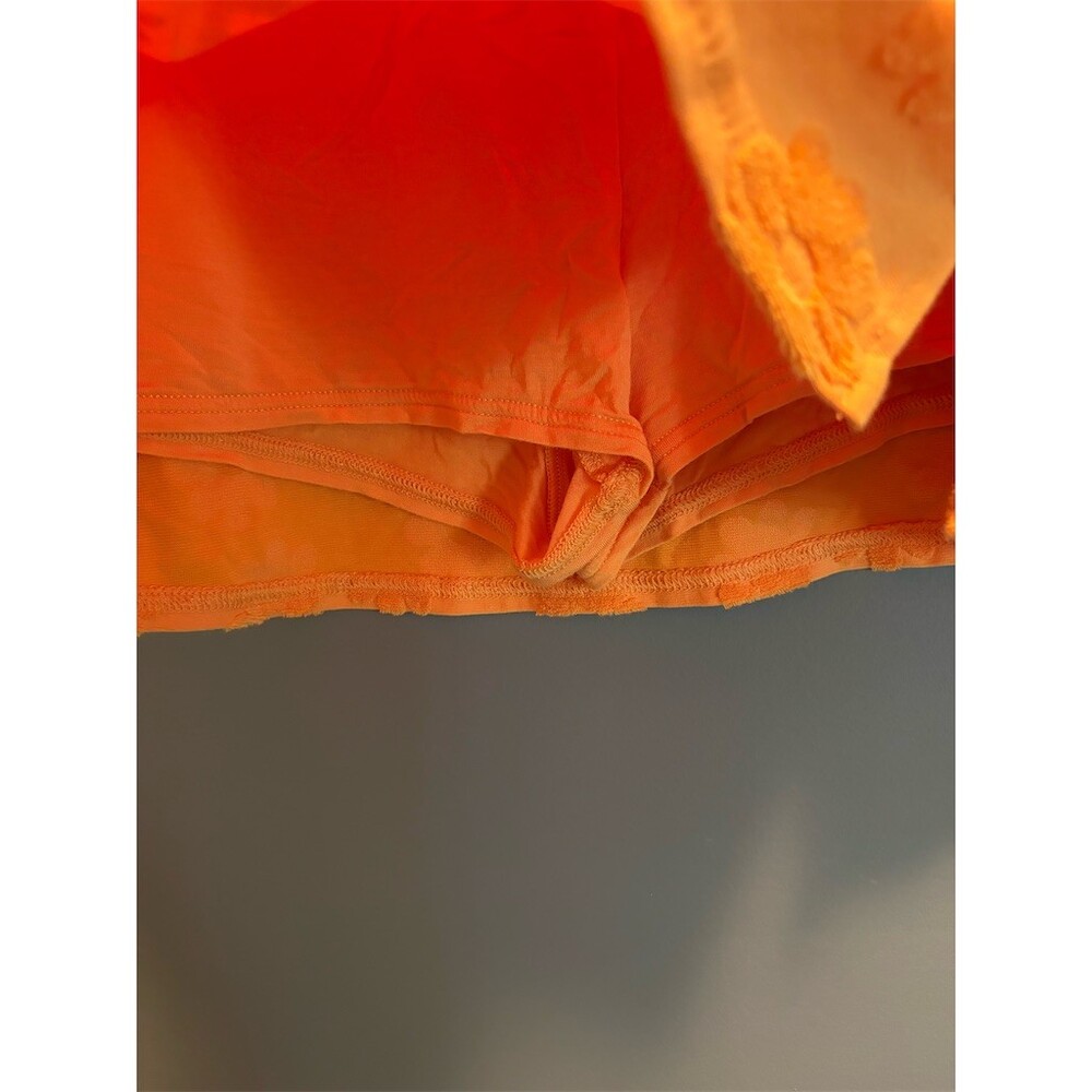 American Eagle Outfitters Skort Womens M Orange Floral Pull-On Mini Skort - Picture 2 of 7